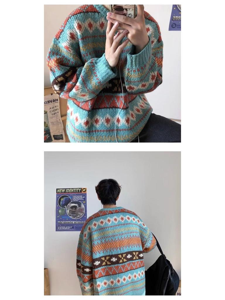 Unisex Lässiger Lockerer Pullover mit Herbst-Gänseblümchen-Muster