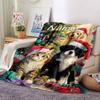 Custom Name Christmas Dog Theme Printed Blanket - Perfect for Couch, Bed, Travel & Outdoor Use | Machine Washable, Cozy & Durable.