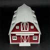 1/87 HO Scale Plastic Model Kit Unique Red Barn Building Model Exquisite Miniature Diorama DIY Hobby Collection Assembly Model