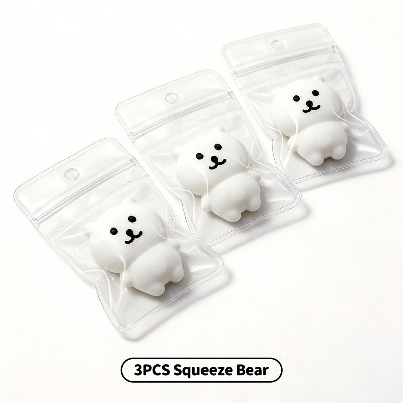 1/3/5Pcs Pinch Self Deprecating Bear Squeeze Toy Fun Expression Stress Relief Toy Small Nose Ga Cute Kids Pocket Squishy Toy