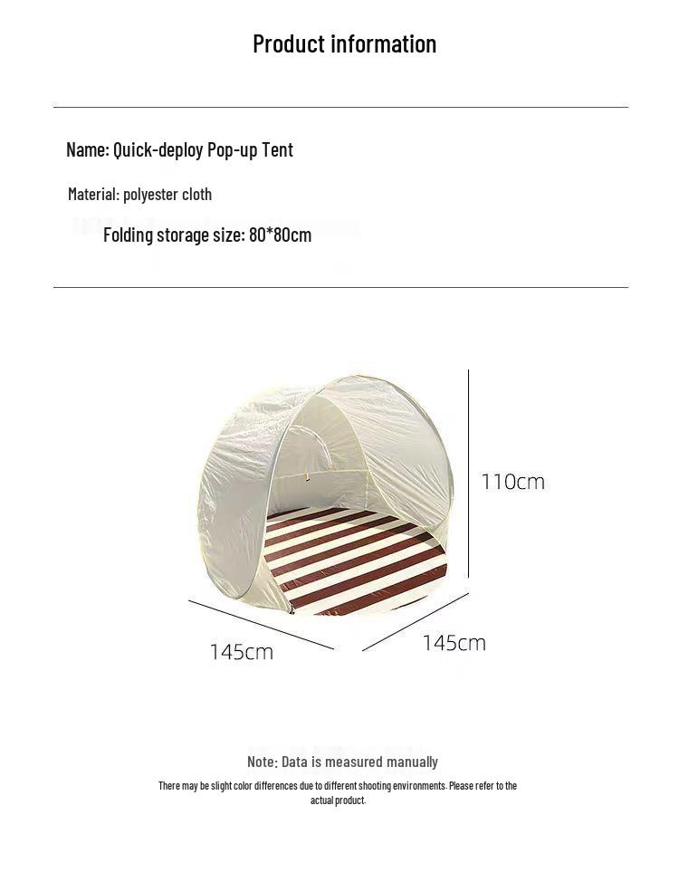 Children's Portable Outdoor Folding Beach Sun Tent with Cooking Utensils
