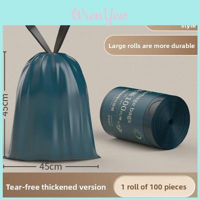 Kitchen Trash Bag With Drawstring Pe Material For Household Use And Waste Disposal