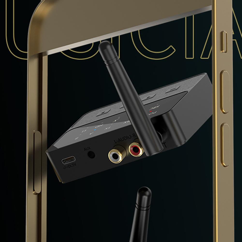 Bluetooth-Compatible 5.3 Wireless Stereo Receiver Transmitter 3.5mm AUX/RCA 2 In 1 Wireless Audio Dongle for Speaker TV PC