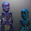 Poseable Skeleton Fridge Magnet 3D Printed Articulated Skeleton Decor Halloween Horror Luminous Skull Magnet Fridge Sticker