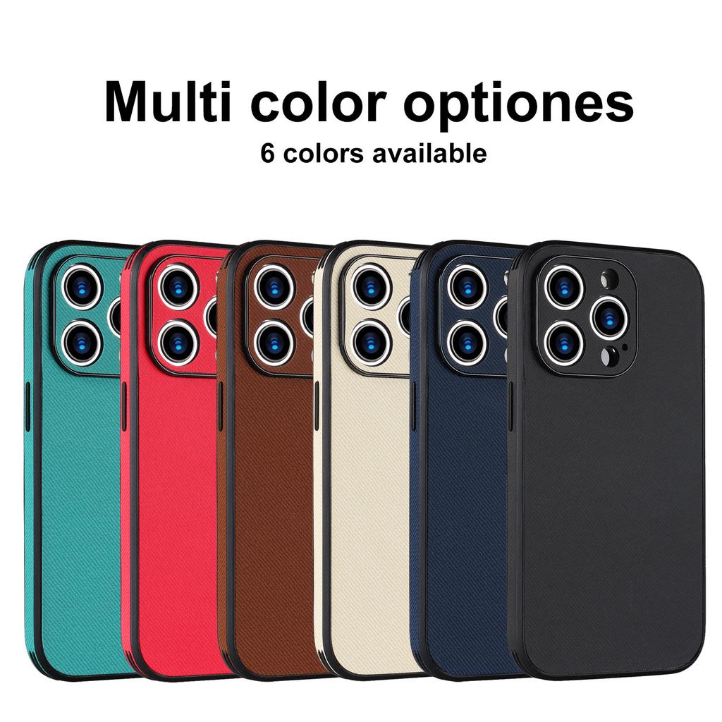 Suitable for iPhone14 mobile phone case 13Pro all-inclusive TPU cloth pattern anti-drop protective case 14plus solid color leather case