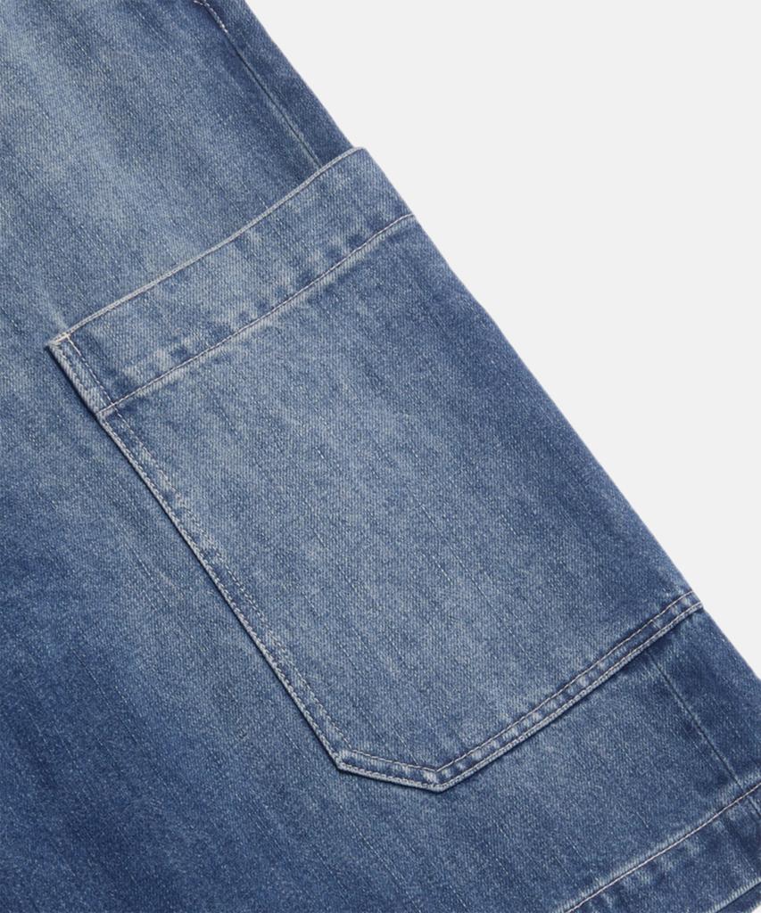 FIDO DIDO Cat Brush Washed Bermuda Pants Mid Washed