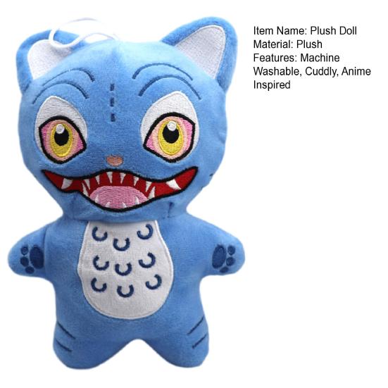 Blue Tiger Plush Toy Stuffed Tiger Hunters Anime Boy Doll Soft Stuffed Animal Doll Decoration Gift for Kids And Adults
