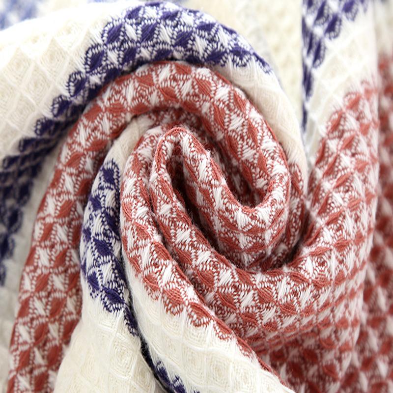 70x140cm Pure Cotton Thickened Household Towel Not Falling Off Soft Absorbent Adult Towel Colorful Striped Adult Bath Towel