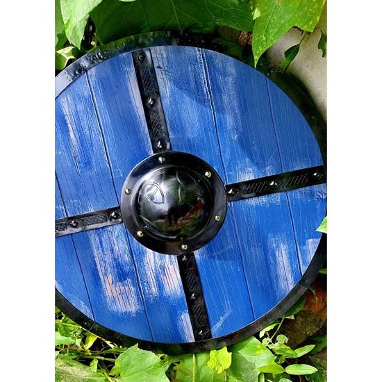 Bouclier viking médiéval de 60,96 cm, bouclier en bois, réplique de bouclier viking, bouclier de guerrier médiéval