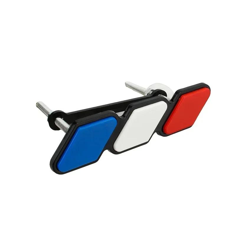 ABS Car Three-color National flag Grille Emblem Mesh Slotted Grill Auto Badge Accessories