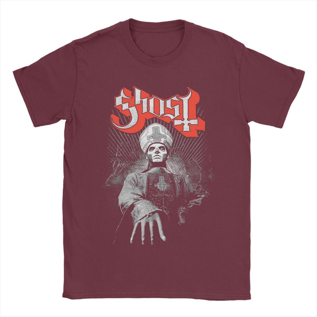 Ghost Band Papa Emeritus Rock Metal T Shirts Men's  Pure Cotton Novelty T-Shirts Crew Neck  Tees Short Sleeve Tops Graphic