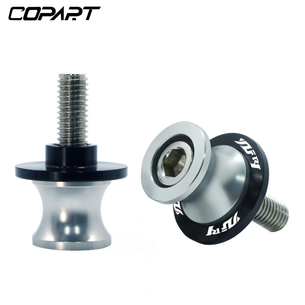 For YAMAHA YZF R1 YZFR1 YZF-R1 R3 R6 R125 MT-03 2PCS 6MM Motorcycle Swing Arm Sliders Spools CNC Swing Arm Stand Screw Paddock