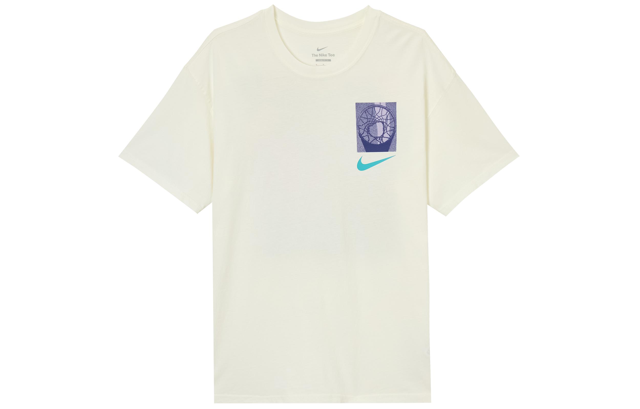 

Nike T Shirts Men s White Crew Neck Moderate Straight Fit HJ3326-133 L