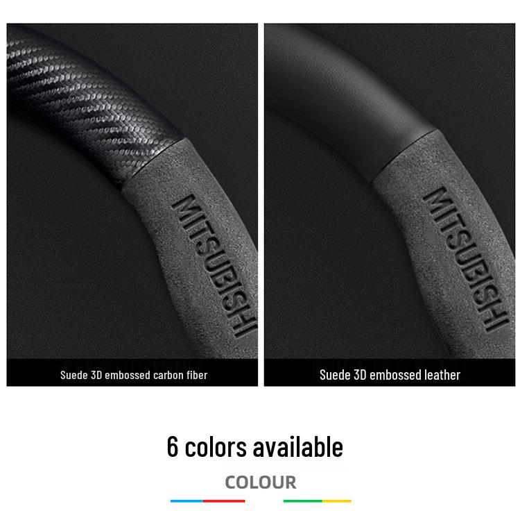 3D embosovaný potah volantu Mitsubishi: Celoroční, Protiskluzový, Prodyšný, Unisex střih.