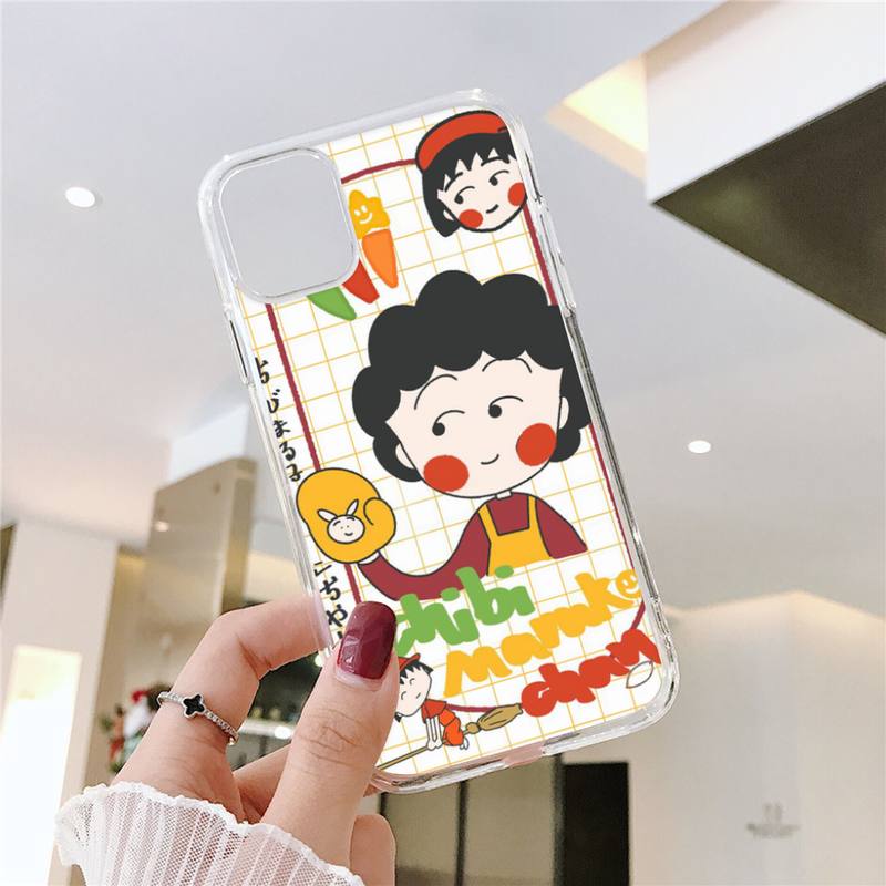 RUICHI Cute Chibi Maruko Chan Phone Case For Samsung GalaxyS20 S21 S30 FE Lite Plus A21 A51S Note20 Transparent Shell