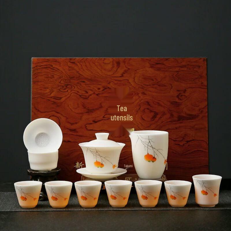 

Mutton Fat Jade Porcelain Kung Fu Tea Set
