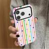 Film 2-in-1 Color Striped Polka Dots for iPhone 17Promax Apple 15PRO/16/14 Shell