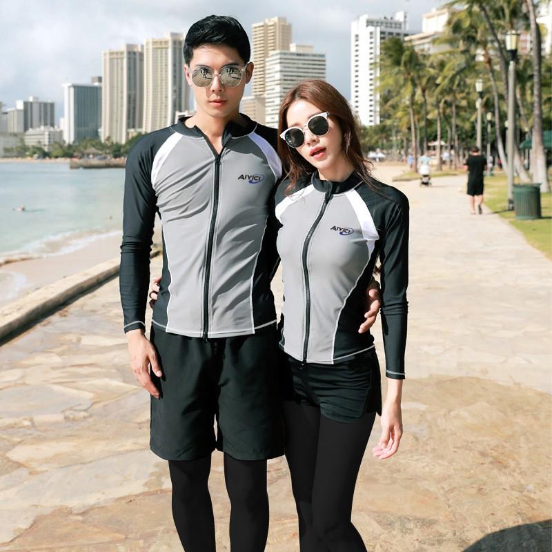 UV Protection Rash Guard Set Men Women Quick Dry Long Sleeve Swimwear Snorkeling Surfing Diving Suit