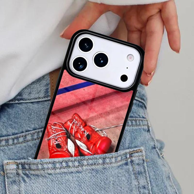 Boxing Art Phone Case for iPhone 16e 15 14 13 12 17 Pro Max Plus Air 17pro Cover Coque