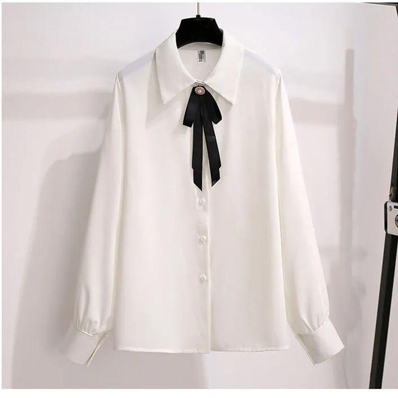 2026 Spring/Autumn Women's Korean Style Suit: Elegant Shirt & Skirt Two-Piece Set