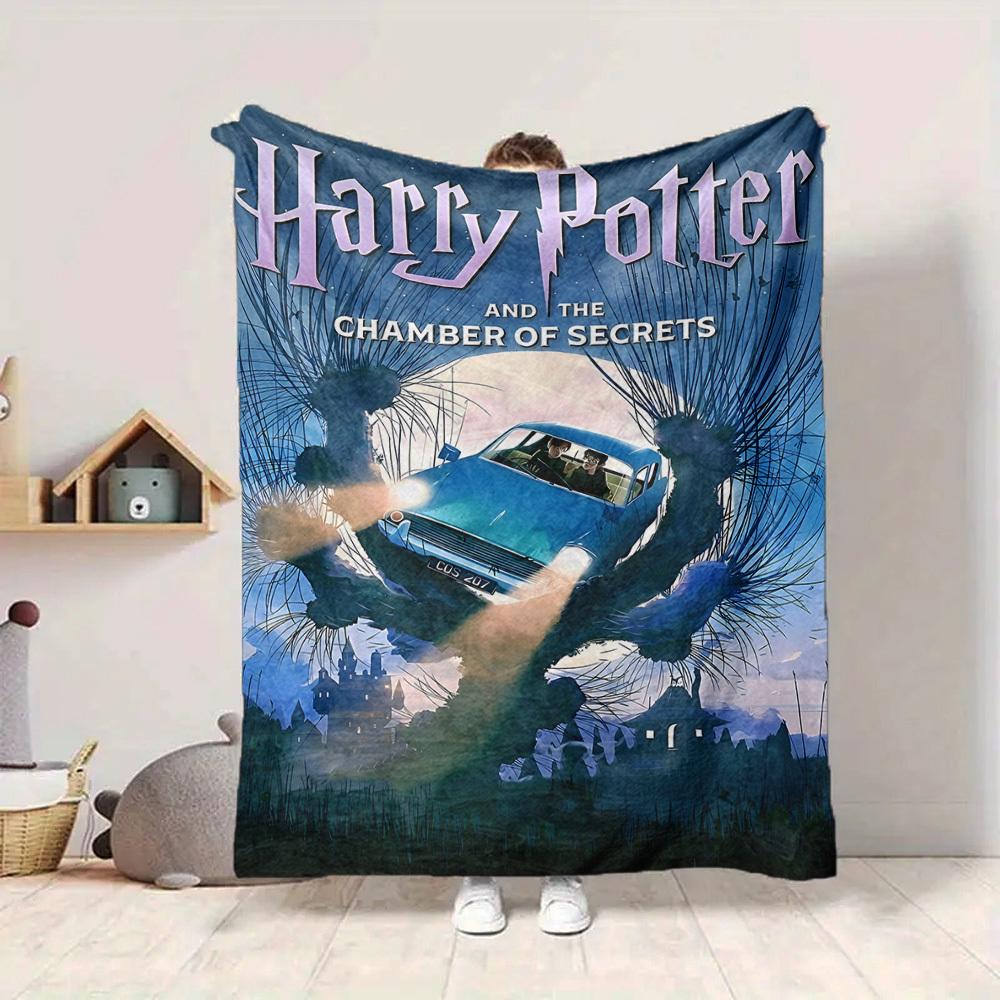 1pc Harry Potter Flannel Throw Blanket - HD Printed Lightweight Soft Warm All-Season Blanket for Sofa, Bed, Travel, Camping 015