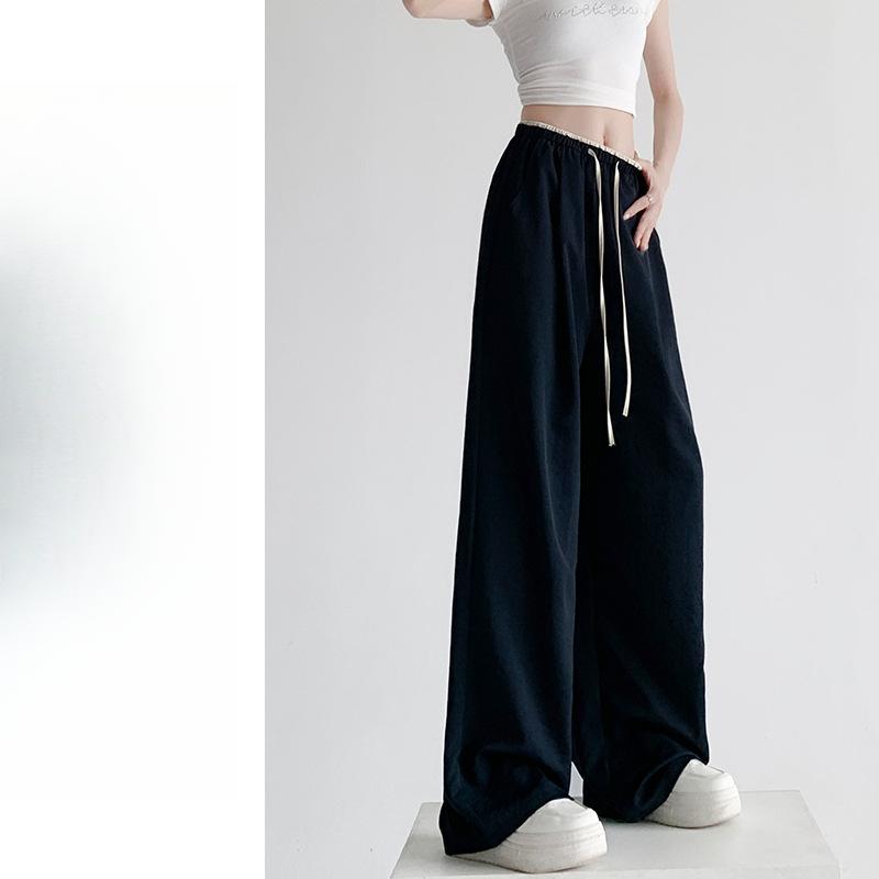 Wide-leg Pants Women's Summer Thin New High-waisted Loose and Thin Loose Narrow Version Cool Pants