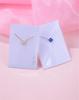 Silver 925 Blue Sapphire Heart Clover Necklace ERP [lady Like] Four-leaf