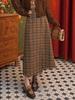Zhang Jiayuan Retro Hong Kong Style Plaid Skirt - L14195