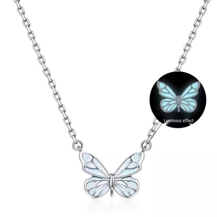 Butterfly Zircon Necklace for Women – Light Luxury Fashion, Ins Forest Style Pendant