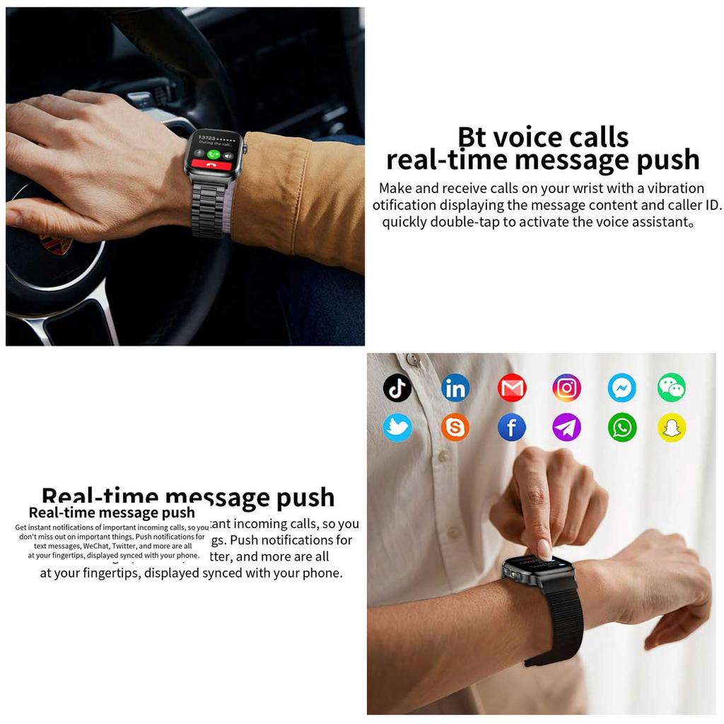 2025 Nursing Health Smart Watch Men ECG Heart Rate Blood Pressure Body Analysis Heart Rate Call Smartwatch