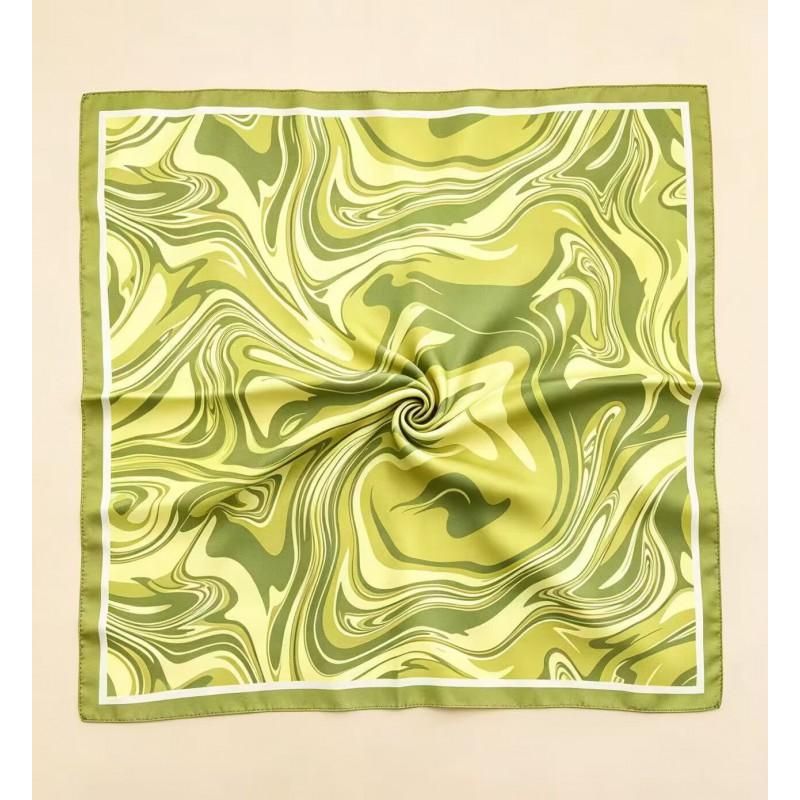 70x70cm Lightweight Cotton Silk Square Scarf With Boho Floral Print Breathable Neck Wrap Women