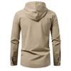 Herren Schnürhemd mit Kapuze Langarm Lässiges Retro Oberteil für Herren Frühling Herbst Mode Mehrfarbig Herrenbluse