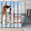 Beagle Dog Bathroom Curtains Waterproof Polyester Cute Pet Animal Shower Curtain Home Decoration Bathtub Curtains With 12 Hooks