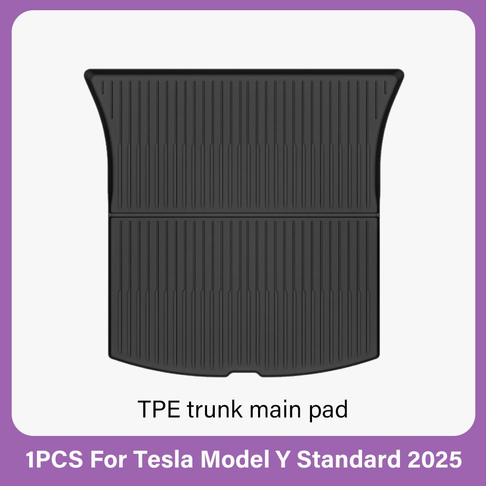 TPE Floor Mats For Tesla New Model Y Standard 2025 2026 Waterproof Luggage All Weather Full Set Mat Foot Pads Model Y Trunk Mats