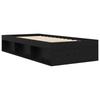Bed Frame with Storage and Shelf Black Oak 80 x 200 cm