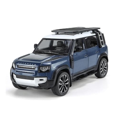 

1/24 Scale Diecast Range Rover Defender SUV Alloy Car Model, Diecast Metal Toy Off-Road Vehicle with Sound and Light, Miniature Car Toy (Blue)