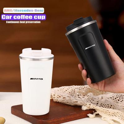 YGIG2 Car Stainless Steel Coffee Cup Thermal Mug Leak-Proof Thermos For Mercedes Benz AMG GLC W203 W206 W220 W205 W211 W212 W201 W210
