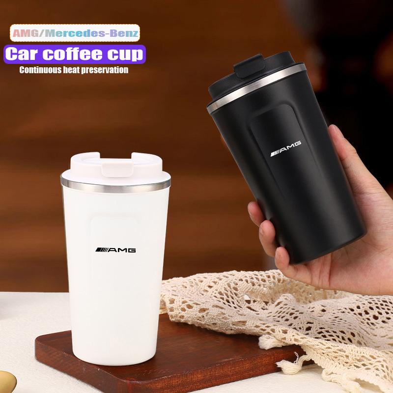 Car Stainless Steel Coffee Cup Thermal Mug Leak-Proof Thermos For Mercedes Benz AMG GLC W203 W206 W220 W205 W211 W212 W201 W210