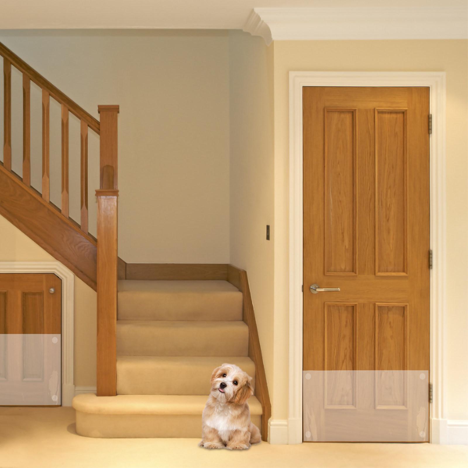 

Pet Scratch Shield Heavy Duty Door Protector Clear Tpu Scratch Guard Cover Flexible Walls Furniture 40x91cm Sound Reduction Size 1
