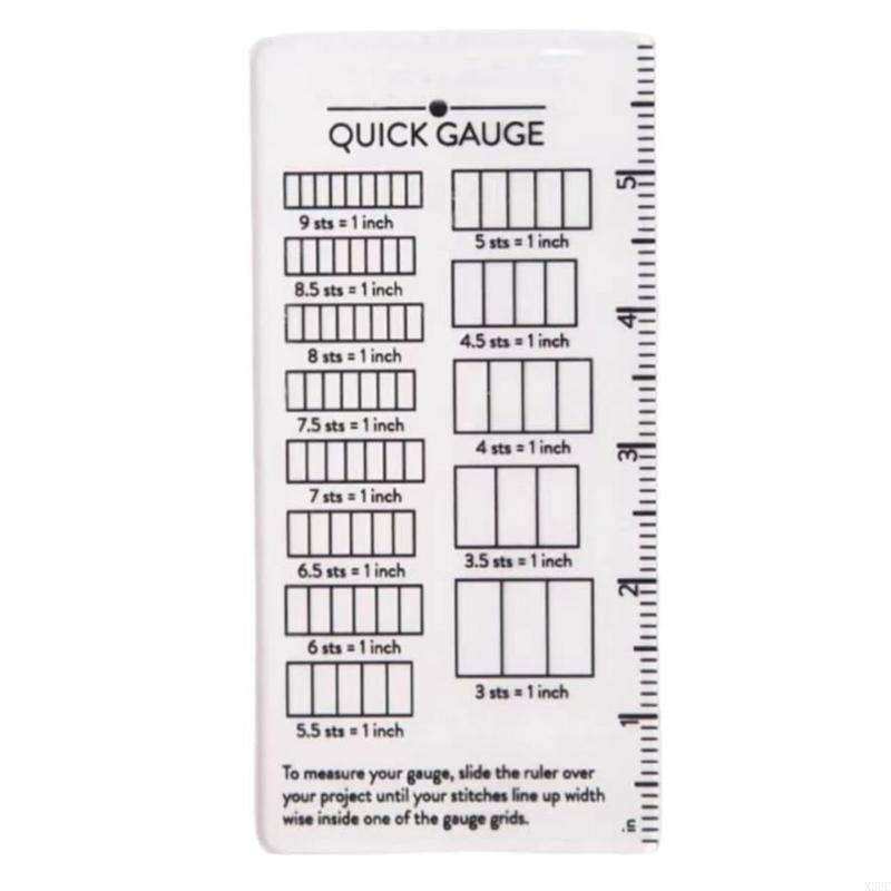 

Knitters Stitching Measurement Tool Compacts Gauge Checker For Crochet Projects And DIY X3UC