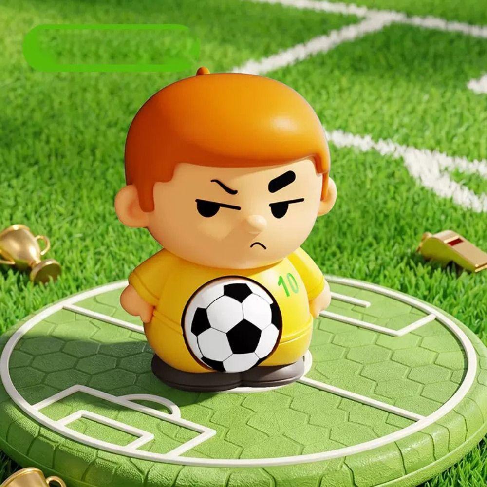 Rebound Football Player Pinch Toy Press Football Squeeze Toy Decompression Toy Backpack Pendant