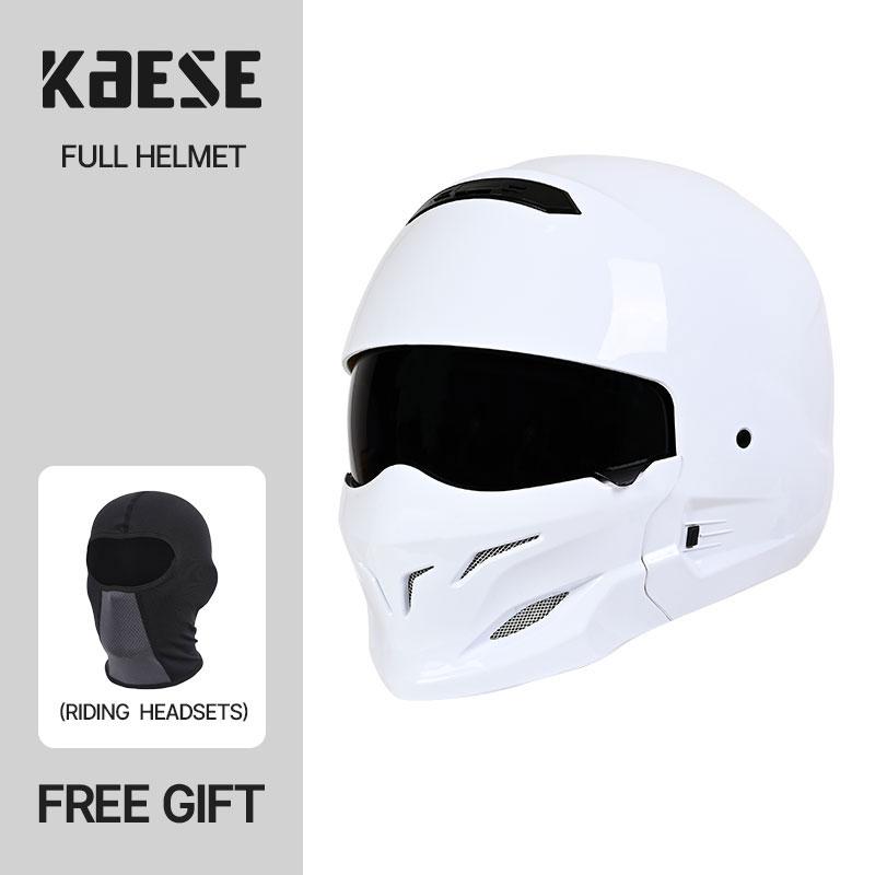 DOT Certified Scorpion Helmet Combination Helmet Motorcycle Retro Helmet Unisex Motorcycle Multi-Purpose Half Helmet Four Season