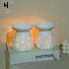 White Ceramic Incense Burner Candle Essential Oil Aromatherapy Diffuser Hollow Heating Stove Middle East Home Decor Ornament