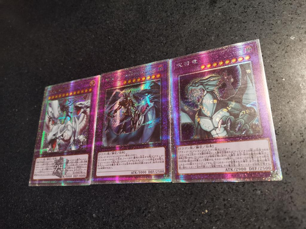 Yu-gi-oh!  3pcs/set Dark Magician the Knight of Dragon Magic diy Self-made cardCollection cards Gauze flash anime toy gift cart