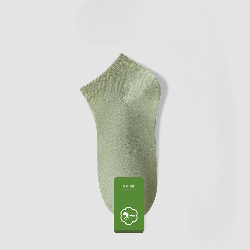 Men's Anti-odor and Sweat-absorbing Summer Thin Short Socks, Pure Cotton Shallow Mouth Boat Socks, Breathable Business Mid-calf Men's Socks