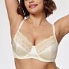 Ultra-dünner Cup Molliges Mädchen Spitzenkante Sexy Übergröße Unterwäsche Push-up Anti-Erschlaffungs-BH Seidiger Bequemer BH