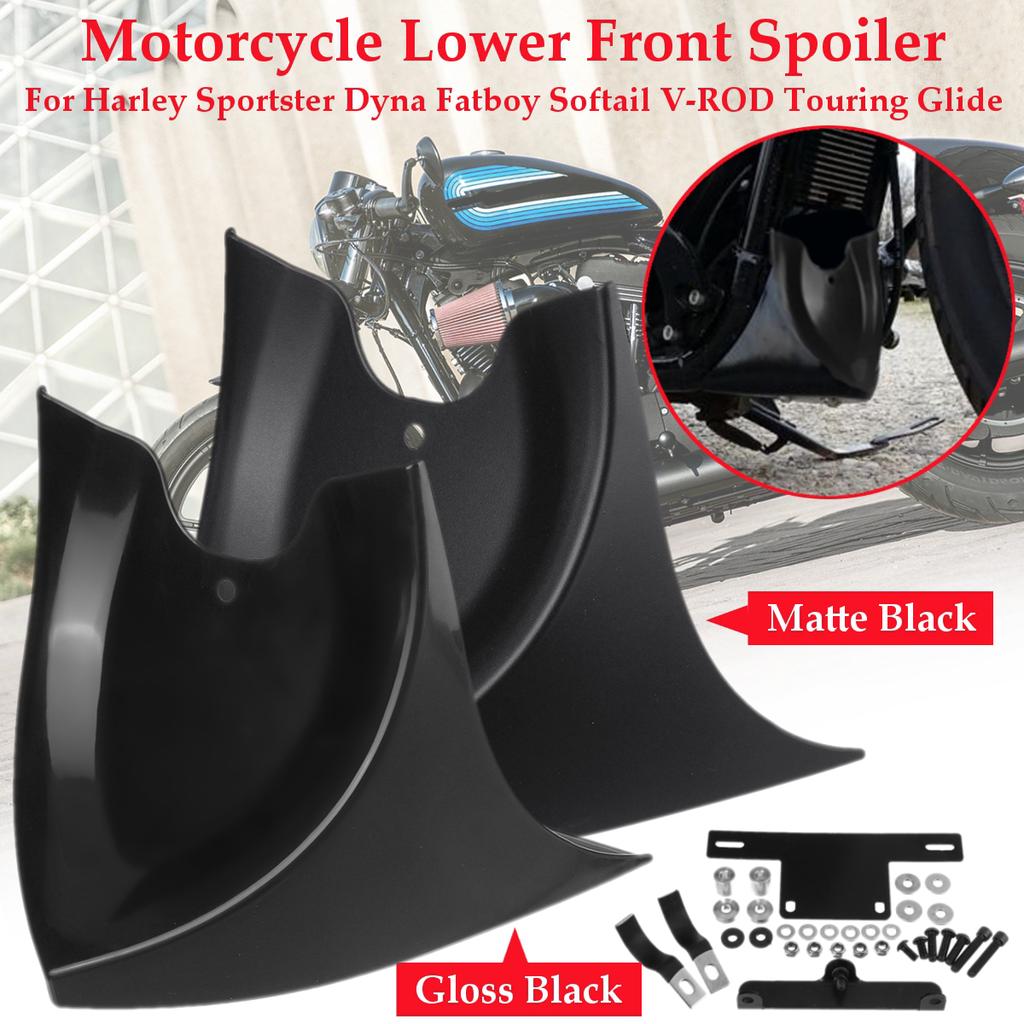 Vivid Black Chin Fairing Front Mudguard Spoiler For Harley Sportster 883 04-2019 Vivid Black Chin Fairing Front Mudguard Spoiler For Harley Sportster 883 04-2019