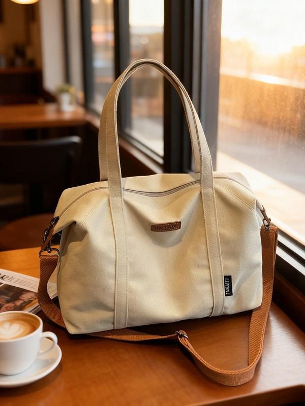 Trendy Lightweight Canvas Crossbody Bag - Large Capacity, Versatile Korean Style 2025