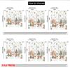 2pcs 2D Flat Printing Merry Christmas Curtains Cute Cartoon Animals Winter Holiday Digital Printed Polyester Drapes Family Party