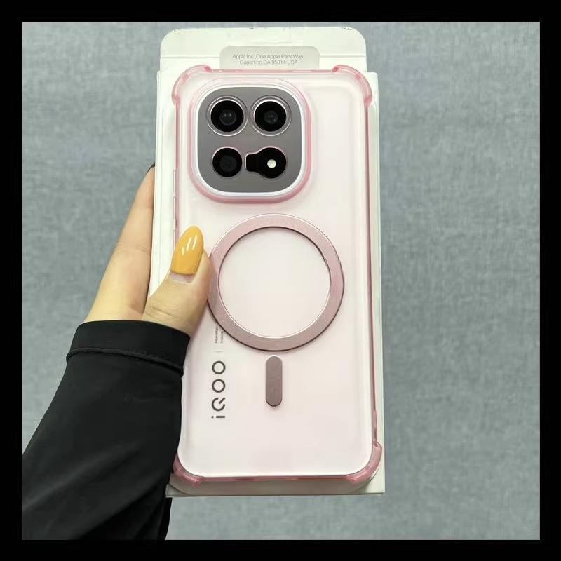 Magnetyczne etui TPU odporne na wstrząsy Magsafe na telefon VIVO IQOO 15 Ładowanie bezprzewodowe Przezroczysty Miękki Silikonowy Pokrowiec na Tył na IQOO15 Bumper